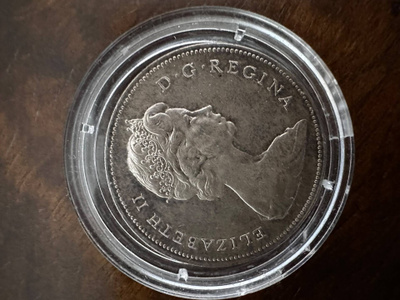 Kanada 1 Dollari 1966 "Voyageur" hopearaha (.800)