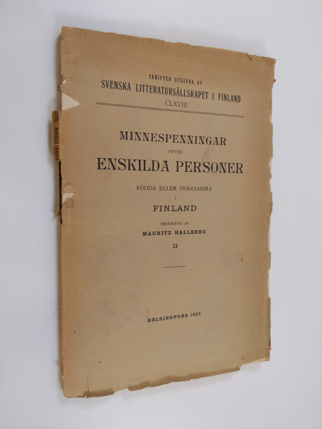 Mauritz Emil Fredrik Hallberg : Minnespenningar öfver ens...