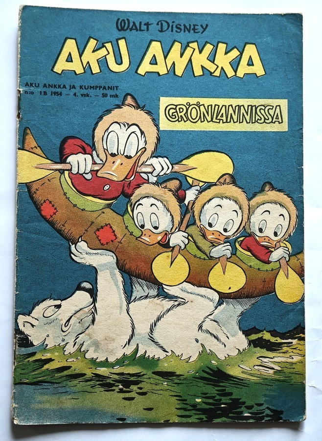 Aku Ankka 7B  1954  Aku ankka Grönlannissa
