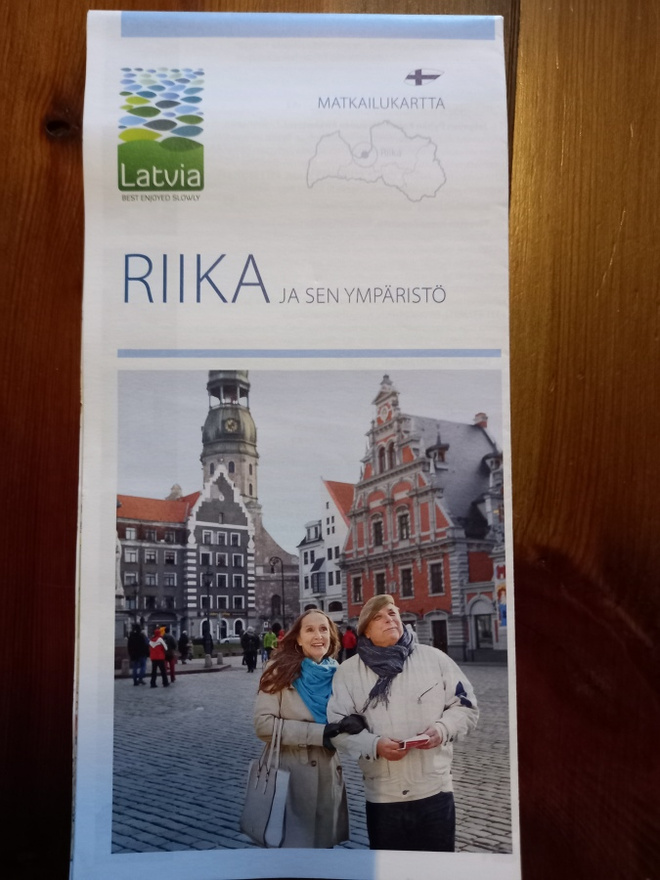 RIIKA Latvia suomenkielinen matkailukartta 2016