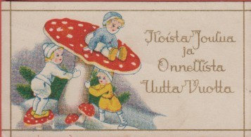 Lapset ja kärpässienet - pieni kortti
