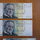 20 mk (1993) Väinö Linna x10 sileät 2 peräkkäistä (==200 mk) - pikkukuva 3