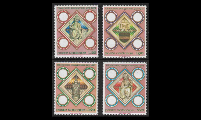 Vatikaani 625-8 ** Latinalainen piispanistuin Prahassa 1000v