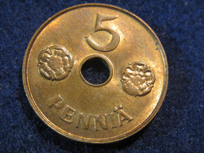 5 penniä 1942