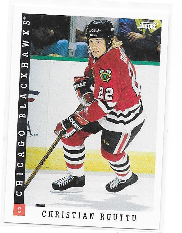 1993-94 Score #84 Christian Ruuttu Chicago Blackhawks