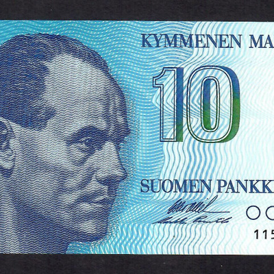 10mk 1986 OL-Pun Pakkasileä