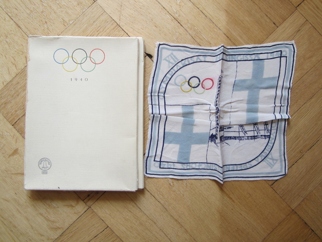 1940 OLYMPIA HELSINKI  ISO LIINA  NENÄLIINA JA KOTELO