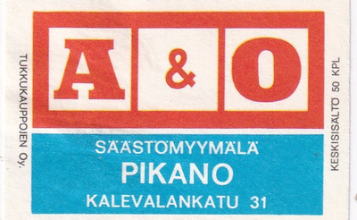 Säästömyymälä PIKANO, Kalevankatu 31, A & O,  2/10