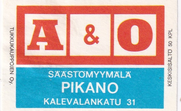Säästömyymälä PIKANO, Kalevankatu 31, A & O,  2/10