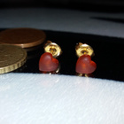Vintage Gold double Meripihka korvakorut amber - pikkukuva 4
