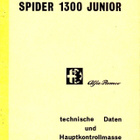 Alfa Romeo Spider 1300 Junior -ohjekirja - pikkukuva 1