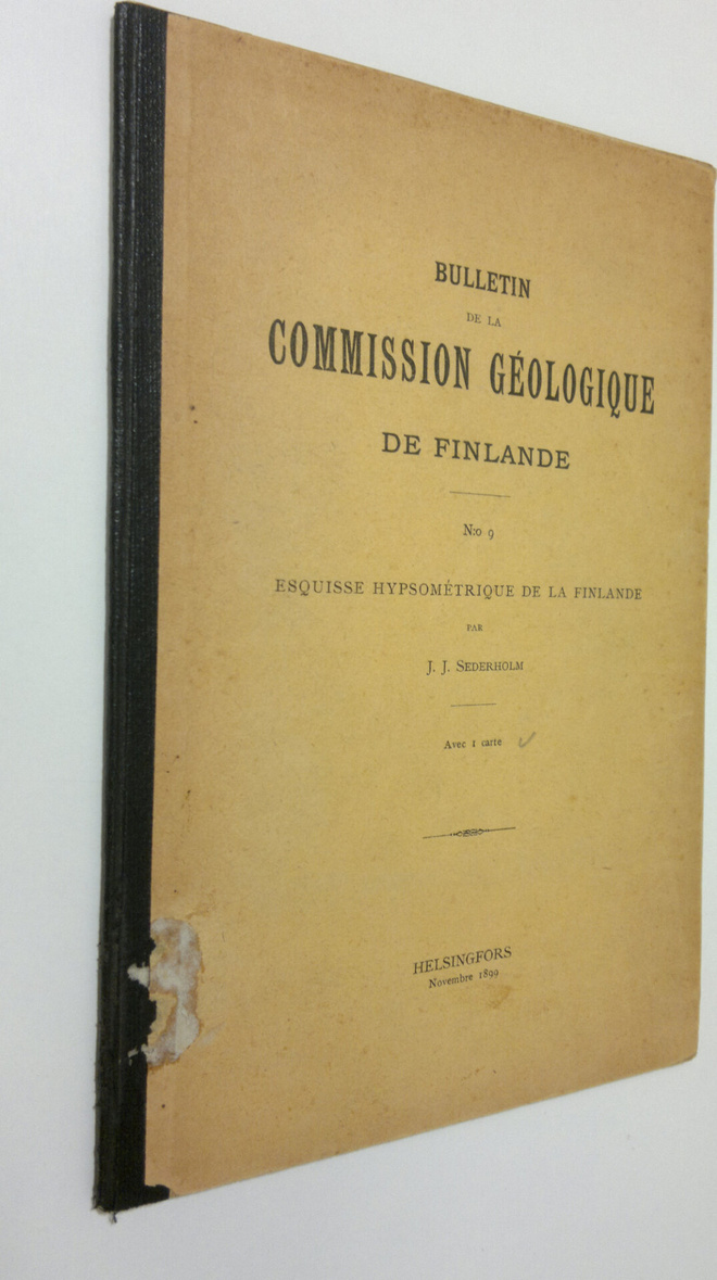 J. J. Sederholm : Esquisse hypsometrique de la Finlande :...