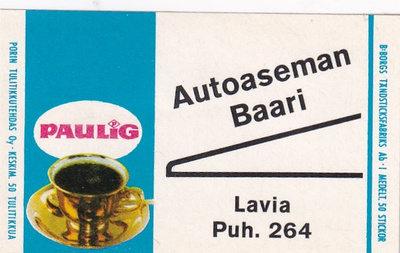 Lavia, Autoaseman Baari  Paulig  8/9