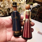Puunukke x 2 , vanhat miniatyyri pariskunta - pikkukuva 1