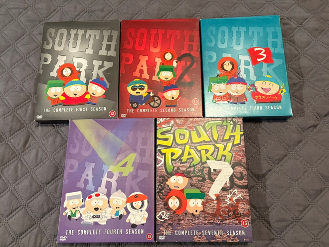 South Park kaudet 1-4 & 7 DVD
