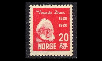 Norja 139 ** Henrik Ibsen 20 öre (1928)