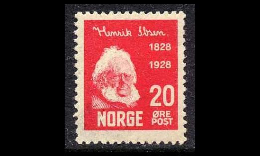 Norja 139 ** Henrik Ibsen 20 öre (1928)