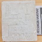 VANHA Reliefi Viipuri 1920-1930-l ISO PAINAVA Signeerattu - pikkukuva 1