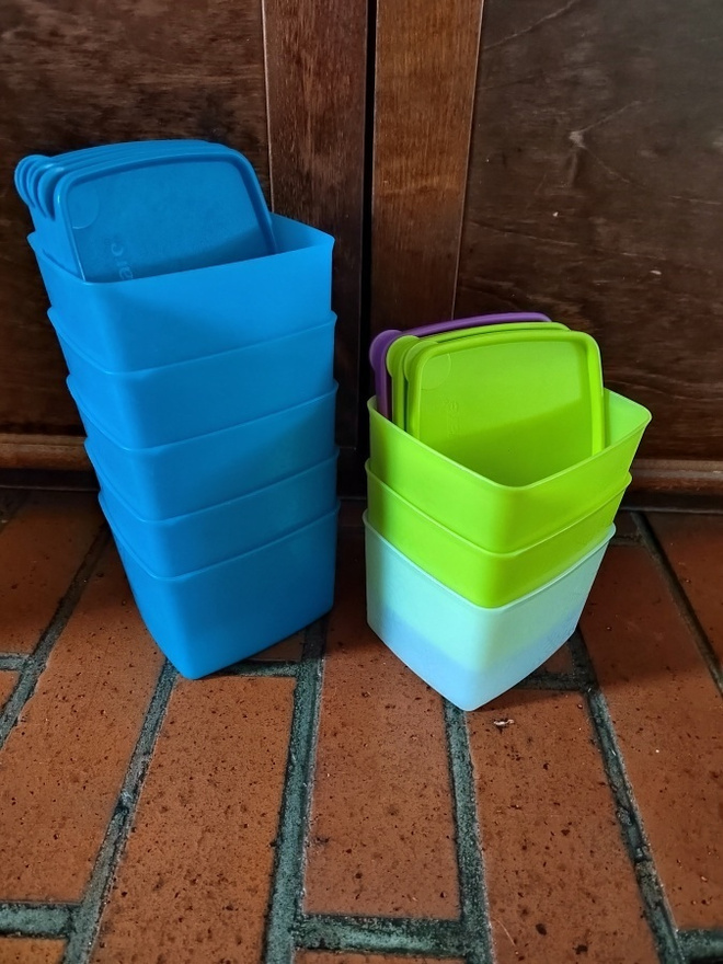 8kpl Tupperwaren pakastusrasioita, 800ml