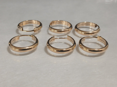 21k kullattu Kanadalainen 3 pari korvakorut Gold plated