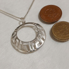 Kreikkalainen Hopea Greek Key riipus kaulakoru 925 - pikkukuva 4