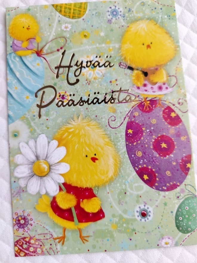Suloinen pääsiäis tipu postikortti