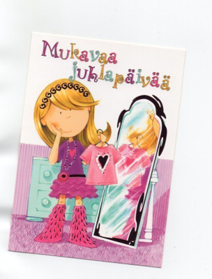 TYTÖLLE... °"MUKAVAA JUHLAPÄIVÄÄ"° -KORTTI /(Simon Elvin)