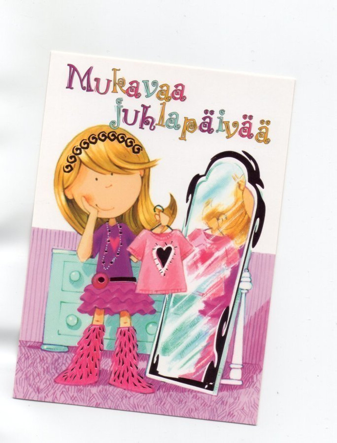 TYTÖLLE... °"MUKAVAA JUHLAPÄIVÄÄ"° -KORTTI /(Simon Elvin)