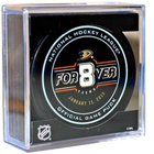TEEMU SELÄNNE ( FOR8VER ) Official Game Puck ( 11.1.2015 ) - pikkukuva 1