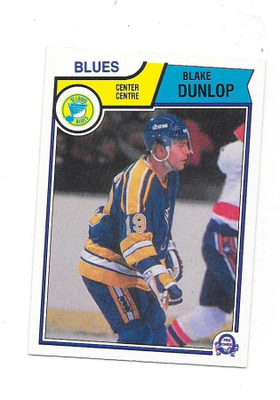 1983-84 OPC #314 Blake Dunlop  St Louis Blues