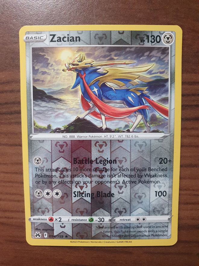Pokemon Zacian 094/159 Reverse holo rare