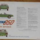 1970 Fiat 850 Sport Spider esite - KUIN UUSI - Bertone - pikkukuva 4