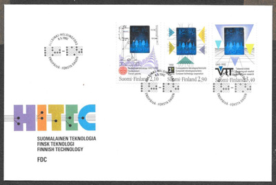 Suomalaista teknologiaa 1992 FDC (LAPE 1170-1172)