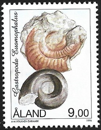 Åland 1996  Yleismerkit - Fossiilit  9,00 mk ** LaPe 118