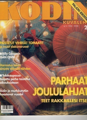 Kodin Kuvalehti n:o 21 1993 Billy Carson. Savukoski. Sukuni