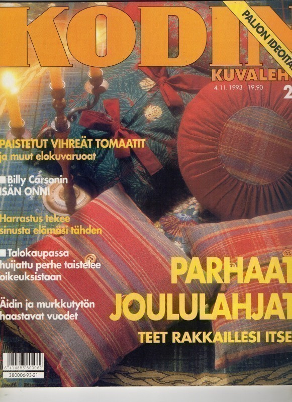 Kodin Kuvalehti n:o 21 1993 Billy Carson. Savukoski. Sukuni