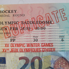 Pääsylippu Calgary Olympia 1988 Lehdistö Jääkiekko Hockey - pikkukuva 1