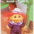 "Med vinden kommer mitt grattis!"-KULKEMATON POSTIKORTTI - pikkukuva 1
