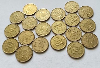 20 mk, v. -53,-54,-55,-56, yht 40 kol. circ