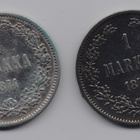 1874 1 markka 2kpl samalla kaupalla - pikkukuva 1