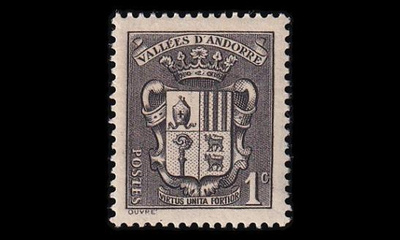 Andorra Fr 49 ** Vaakuna 1 C (1936)