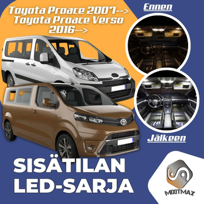 Toyota Proace Sisätilan LED-sarja 14-osainen