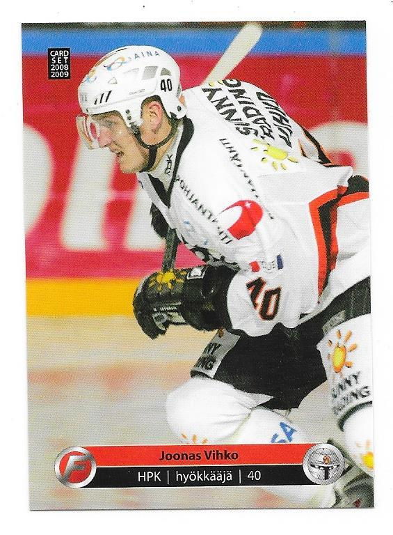 2008-09 CardSet #89 Joonas Vihko HPK