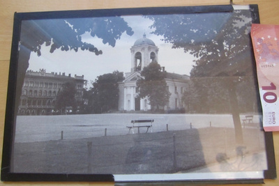 VANHA Valokuva Viipuri 1920-l 20,5x30,5cm Lasitettu Tauluksi