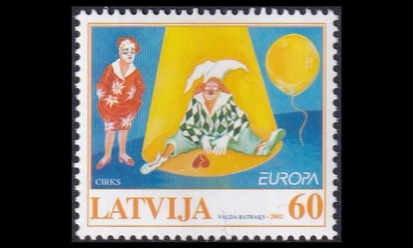 Latvia 568 ** Europa sirkus (2002)