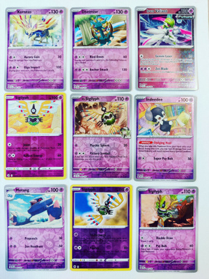 Pokemon Reverse Holo kortteja 9kpl
