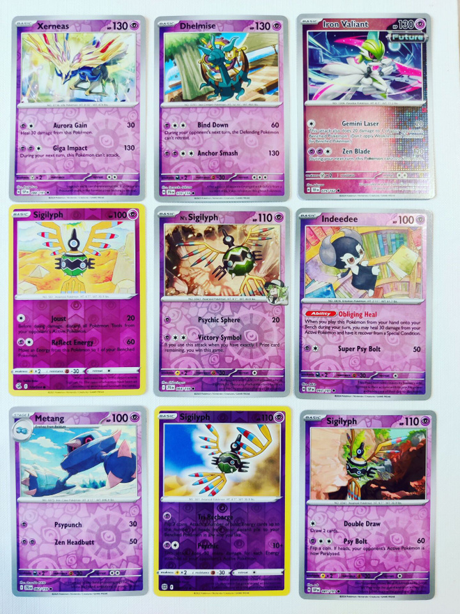 Pokemon Reverse Holo kortteja 9kpl