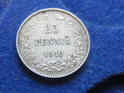25 penniä 1910