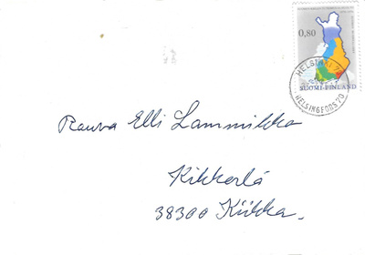 HELSINKI 70 23.3.76 LEIMA KUORI KULKENUT SUOMEN MURREALUEET