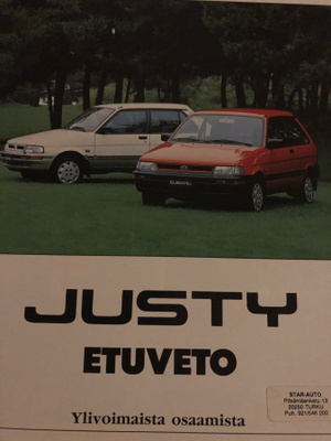 Myyntiesite - Subaru Justy etuveto- 1991